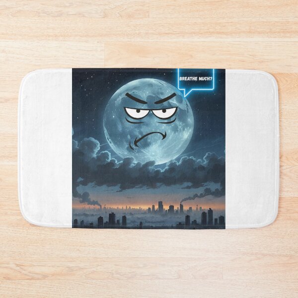 Item preview, Breathe Much? – Moon Over Polluted City designed and sold by sniffpad.