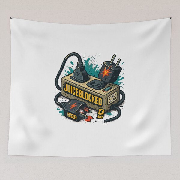 Item preview, JUICEBLOCKED – Glitched Power Strip Meltdown designed and sold by MasterShiffu.