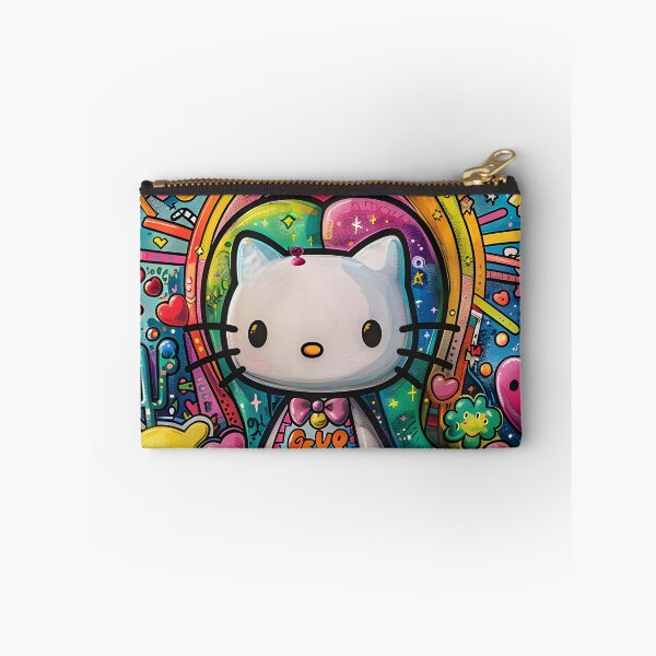 Item preview, Rainbow Kitty Vibes – Kawaii Pop Art Sunshine Digital Design designed and sold by AnnDesignStudio.