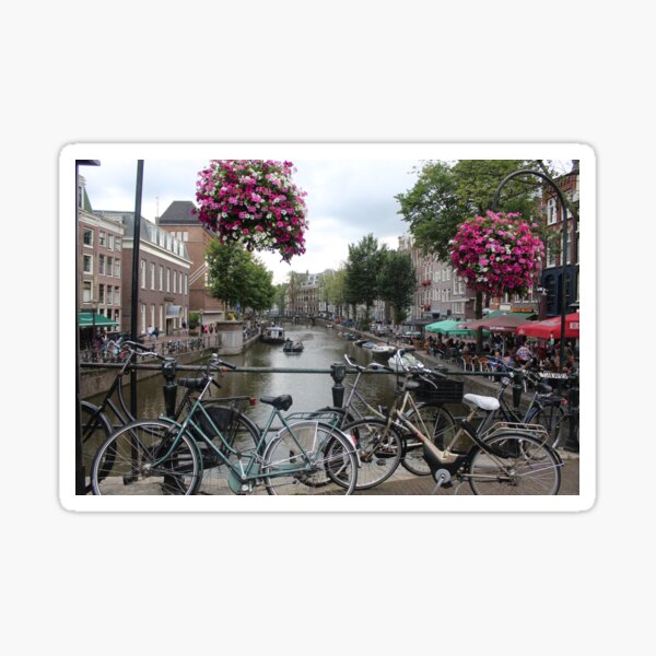 Item preview, Amsterdam canal with bicycles designed and sold by jonneyboy99.