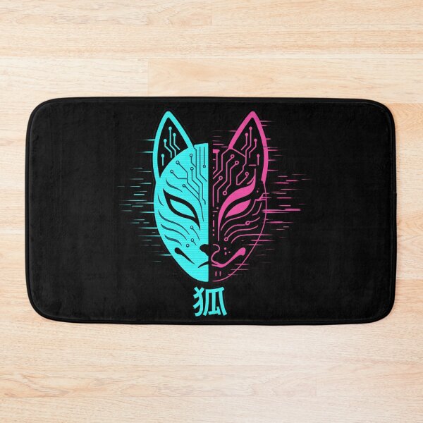 Item preview, Cyber Kitsune Neon Circuit Mask designed and sold by MysticArtisan.