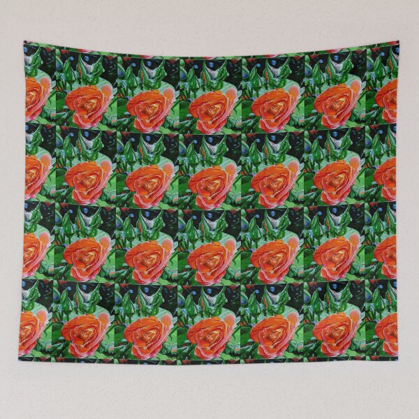 Item preview, Orange Rose With Buds And Droplets designed and sold by RobertBarkerArt.