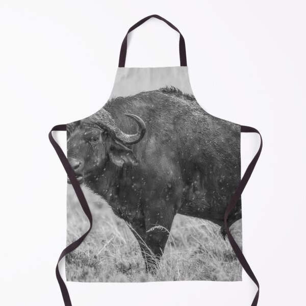 Item preview, Cape Buffalo Masai Mara Kenya BW designed and sold by PhotoArt by Joan Carroll.