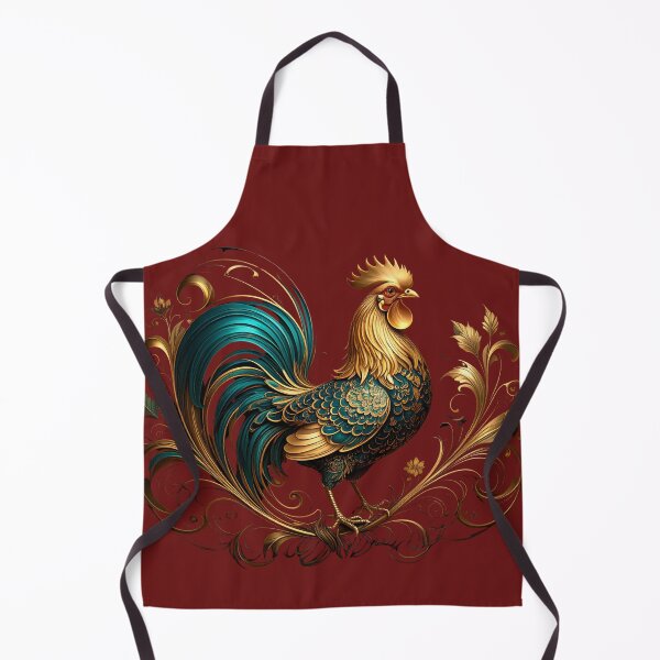 Item preview, Fine Art Chicken: The Elegance of Gold and Blue designed and sold by Nok-Thep.