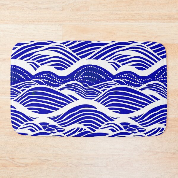 Item preview, Beautiful Blue Waves Abstract Designs With White Surf designed and sold by DEC02.