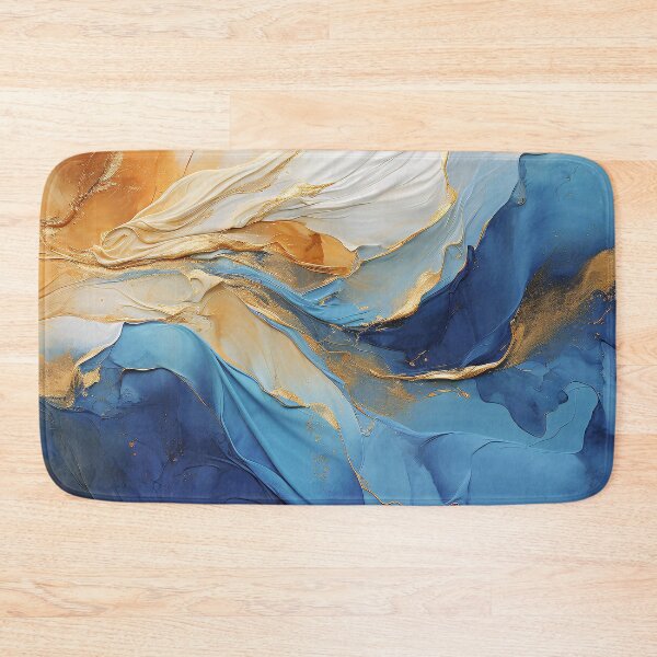Item preview, Breathtaking Blues, Cream And Golden Angel Wings Abstract designed and sold by DEC02.