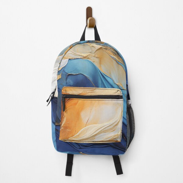 Item preview, Breathtaking Blues, Cream And Golden Angel Wings Abstract designed and sold by DEC02.