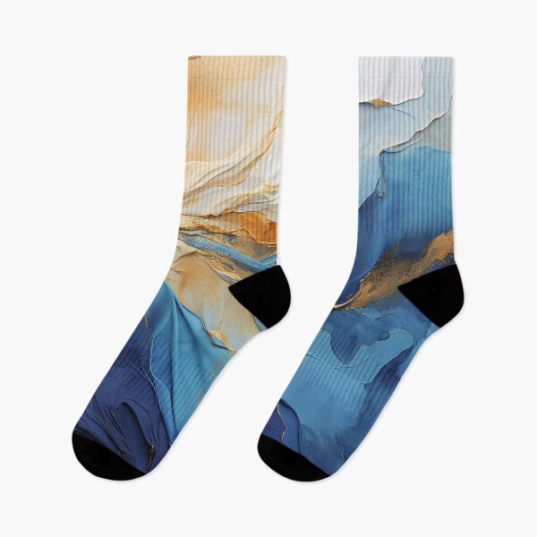 Item preview, Breathtaking Blues, Cream And Golden Angel Wings Abstract designed and sold by DEC02.