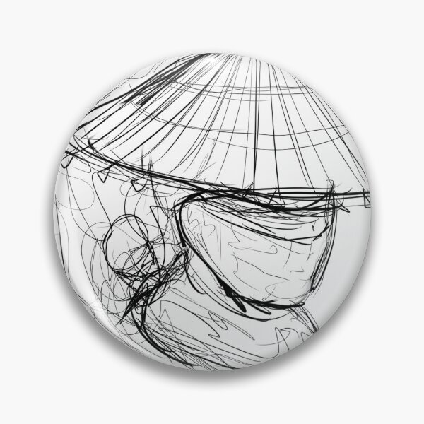 Item preview, Pegatina de boceto de ronin designed and sold by Gildedshadow.