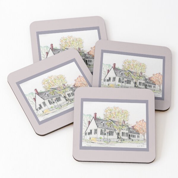 Item preview, Mary Washington House - watercolor and pen designed and sold by Annie Mason Art.
