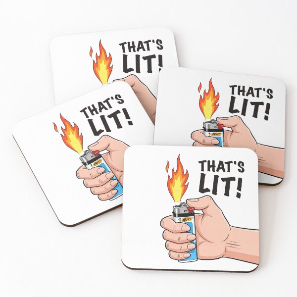 Item preview, "That's Lit!" Retro Cartoon Lighter Art Print ? designed and sold by thebigleebowski.