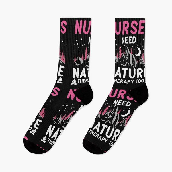 Item preview, Nurses Need Nature Therapy Too Camping Nurse Gift - Funny Outdoor RN Quote designed and sold by Dmetalx Art Apparel.