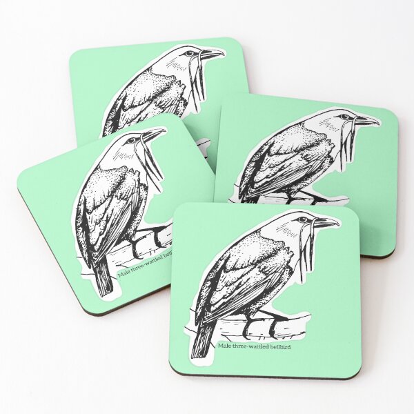 Item preview, Male three-wattled bellbird designed and sold by 528hz Projekt.