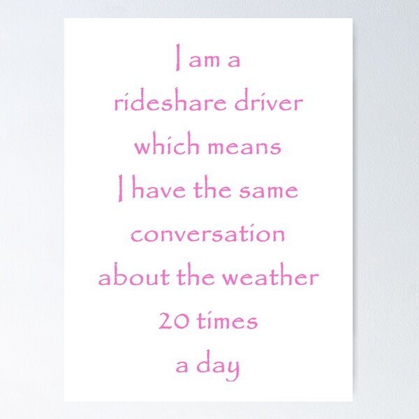Item preview, Life as a Rideshare Driver designed and sold by FiveStarDriver.