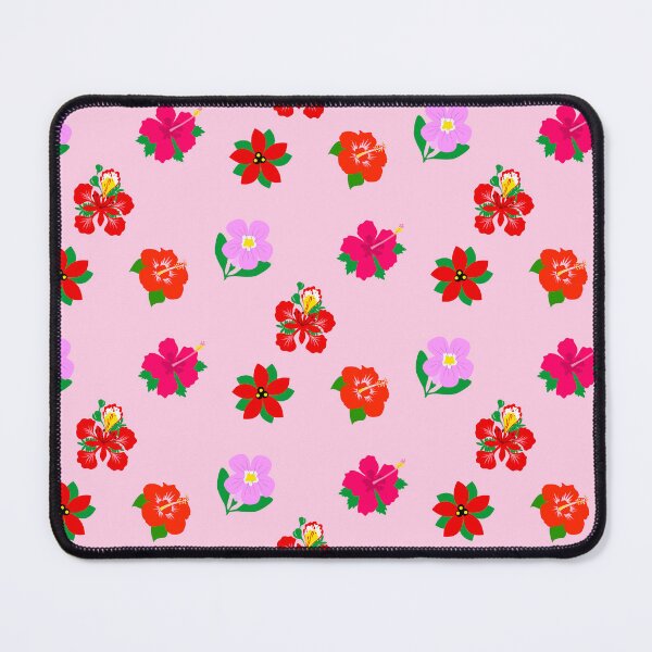 Item preview, Set of 5 Puerto Rico Tropical Flowers Flor de Maga Hibiscus Flamboyant Poinsettia Oak Blossom designed and sold by byDarling.