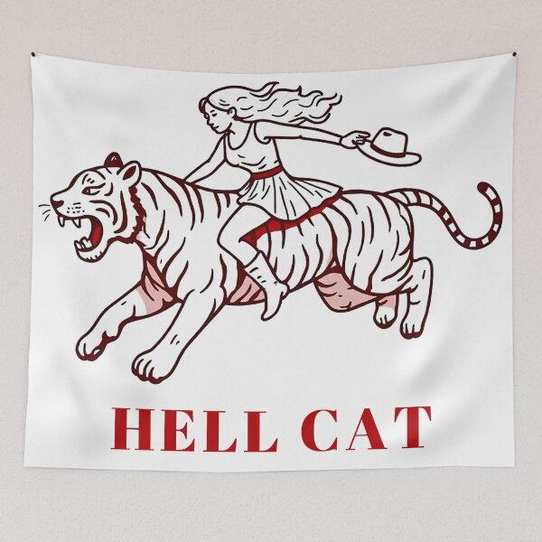 Item preview, Hell Cat Wild Woman Empowerment Art designed and sold by tarzbol.