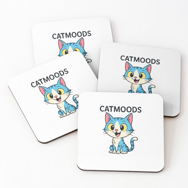 Item preview, CatMoods | Cute Blue Cartoon Cat – Funny Big Eyes Animal Design designed and sold by CatMoods.
