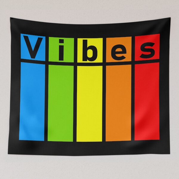 Artikelvorschau, „Vibes“ Regenbogen-Farbblockgrafik entworfen und verkauft von SteadyRolling.