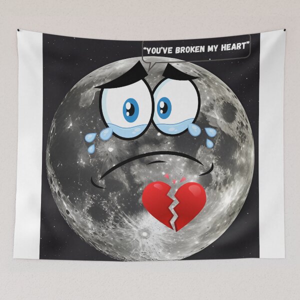 Item preview, You’ve Broken My Heart – Sad Moon in Space designed and sold by sniffpad.