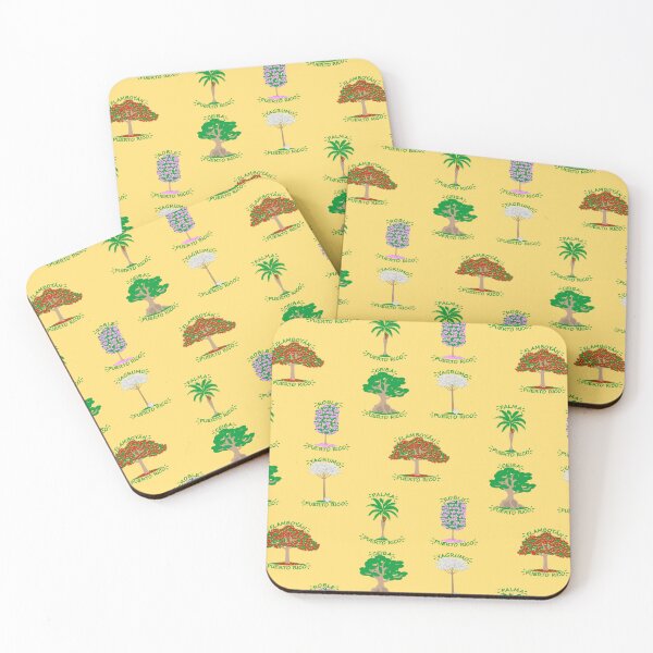 Item preview, Set of 5 Puerto Rico Tropical Trees Flamboyant Ceiba Kapok Trumpet Tree Palm White Oak designed and sold by byDarling.