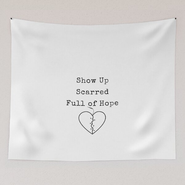 Item preview, Show Up Scarred Full of Hope – Heartbreak Football Quote designed and sold by Pitch Please .