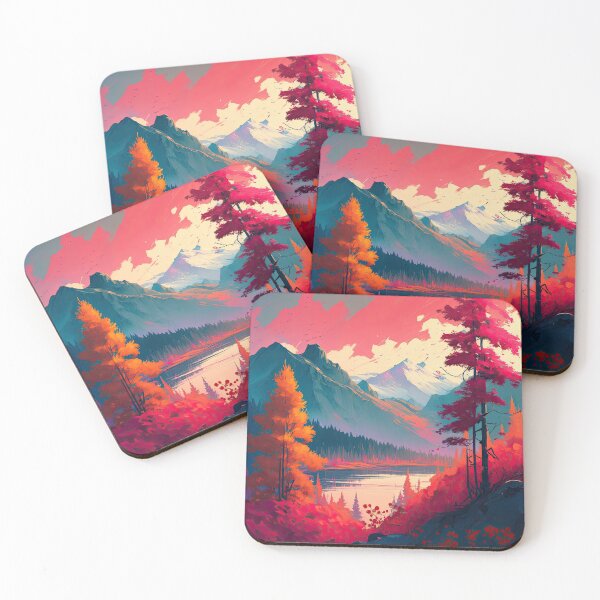 Item preview, Fiery Trees and Misty Summit designed and sold by KyzArt01.