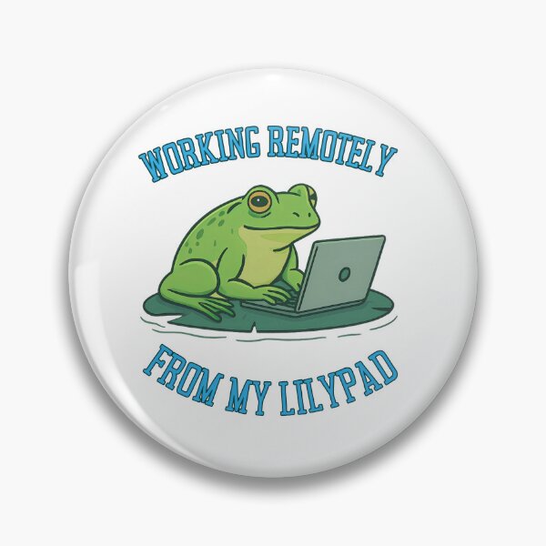 Item preview, Working Remotely From My Lilypad: Funny Frog Laptop Art designed and sold by elynne9.
