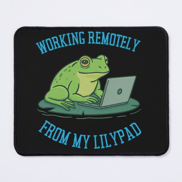 Item preview, Working Remotely From My Lilypad: Funny Frog Laptop Art designed and sold by elynne9.
