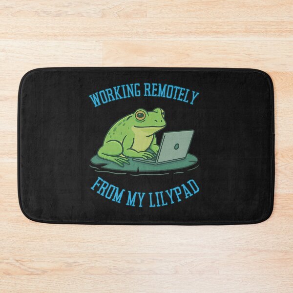 Item preview, Working Remotely From My Lilypad: Funny Frog Laptop Art designed and sold by elynne9.