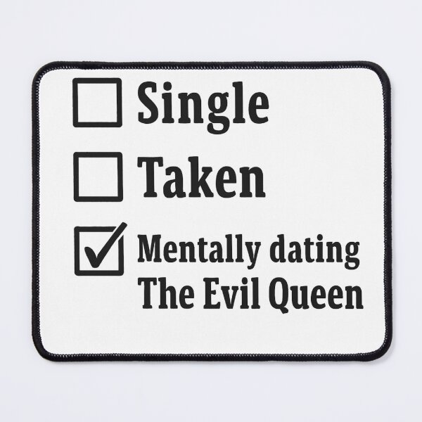 Item preview, Mentally Dating The Evil Queen – Funny Relationship Status Sticker designed and sold by Sandy's Cheeky Studio.