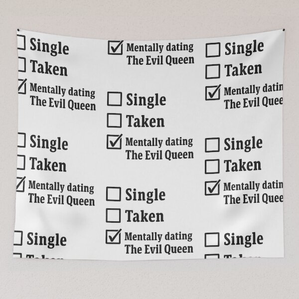 Item preview, Mentally Dating The Evil Queen – Funny Relationship Status Sticker designed and sold by Sandy's Cheeky Studio.
