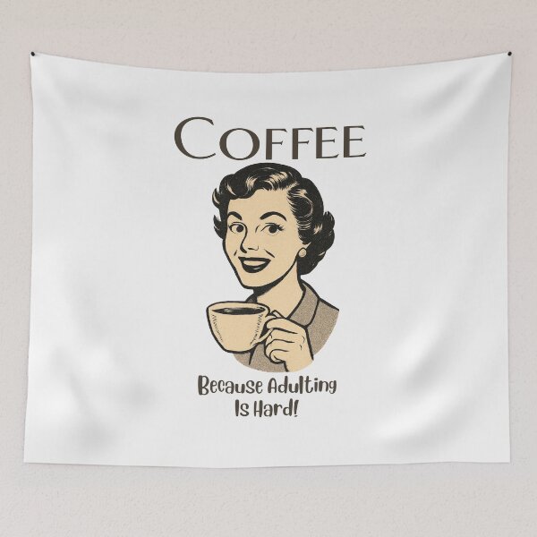 Item preview, Coffee, Because Adulting Is Hard - Woman designed and sold by DesignsByDinger.