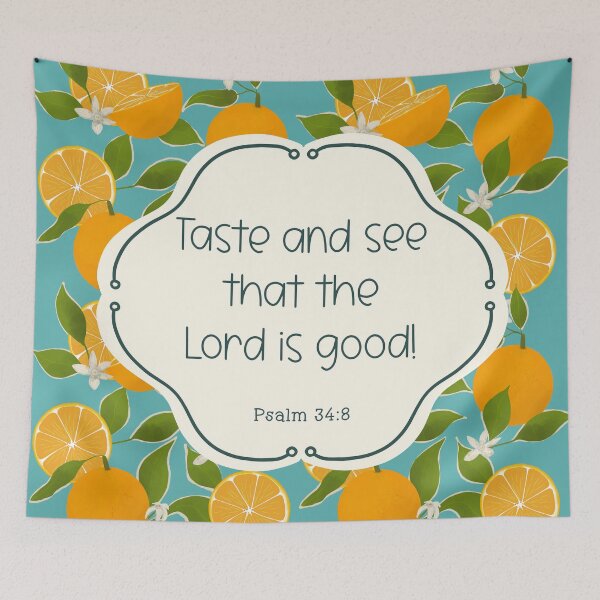 Item preview, Taste and see that the Lord is good! Psalm 34:8 designed and sold by Willow & Grace Designs.