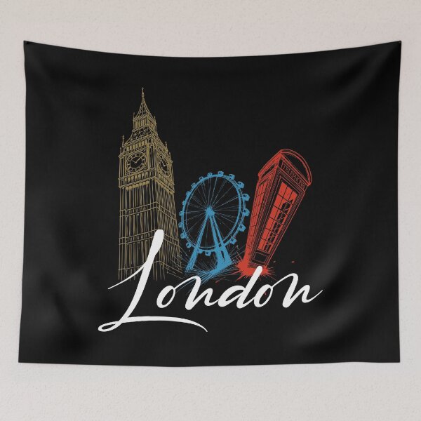 Item preview, Vibrant London Pop Art Landmarks designed and sold by AtuqStudio.