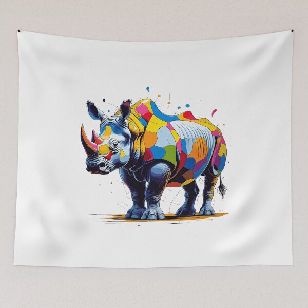 Item preview, Rhinoceros in a Paintstorm! designed and sold by dcohea.