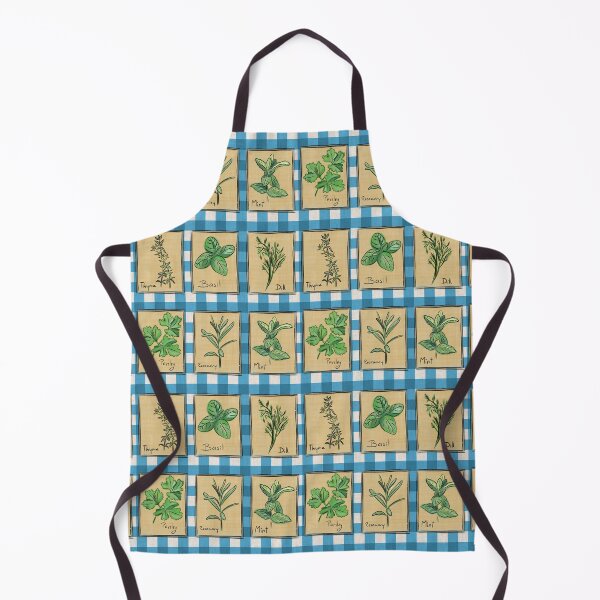 Item preview, Herbs Digital Drawing with Plaid Background designed and sold by Sweet & Spicy Studio.