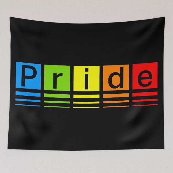 Item preview,  "Pride" Rainbow Color Block and Stripes Graphic designed and sold by SteadyRolling.