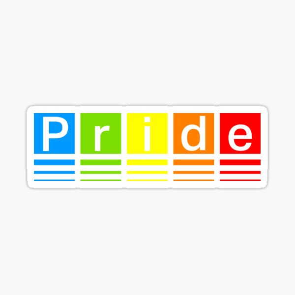 Item preview,  "Pride" Rainbow Color Block and Stripes Graphic designed and sold by SteadyRolling.