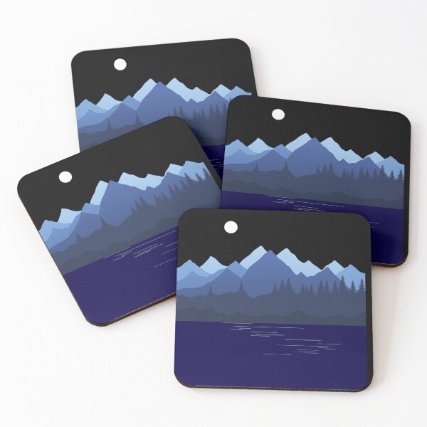 Item preview, Mountain Alpine Lake at night designed and sold by stardusttravels.
