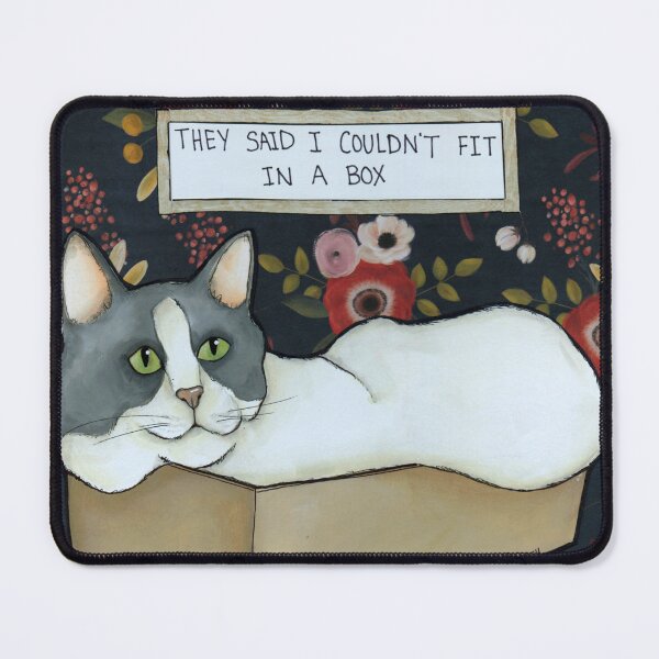 Item preview, Fit in a Box, cat hand created art designed and sold by jamiemorathart.