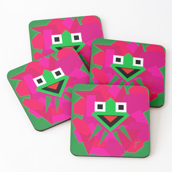 Item preview, Geometric Kermit (version 3/3 - pink background) designed and sold by Jessiwins19.