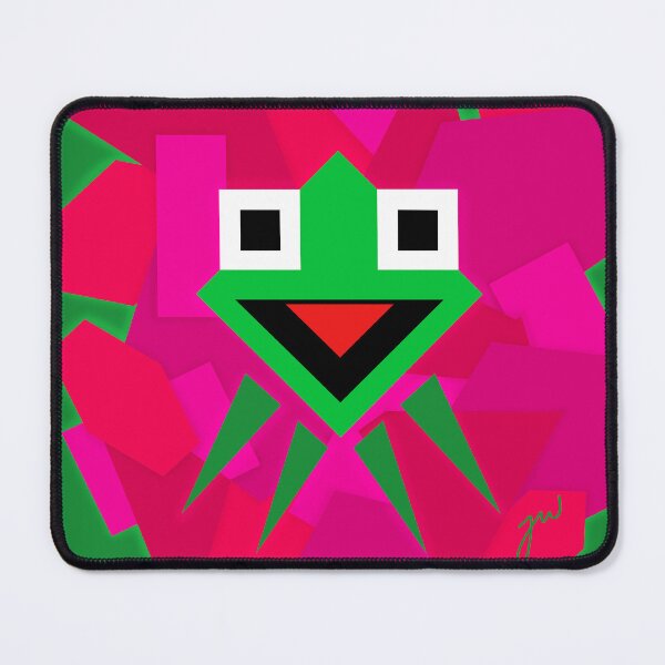 Item preview, Geometric Kermit (version 3/3 - pink background) designed and sold by Jessiwins19.