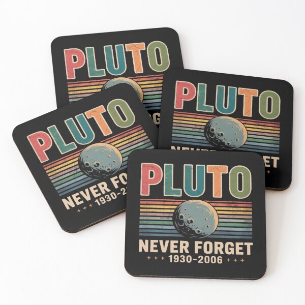 Item preview, Pluto Never Forget Retro Planet Art Print designed and sold by HustleBossLady247.