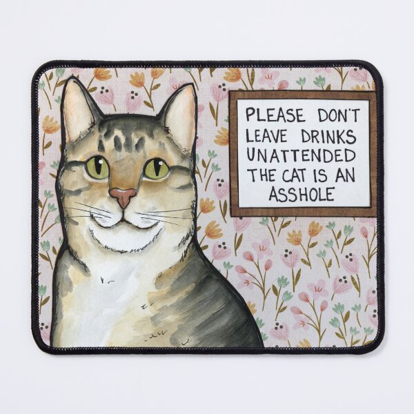 Item preview, Please Don't, cat hand created art designed and sold by jamiemorathart.