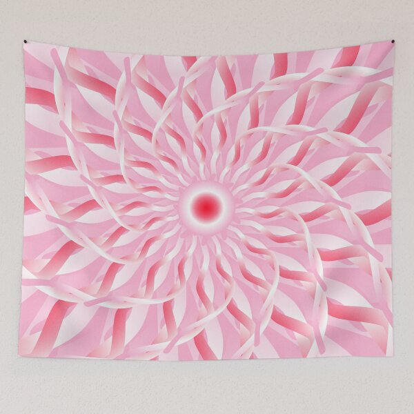 Item preview, Rose Pink Geometric Abstract Spiral Flower 5 designed and sold by Elsy's Art.