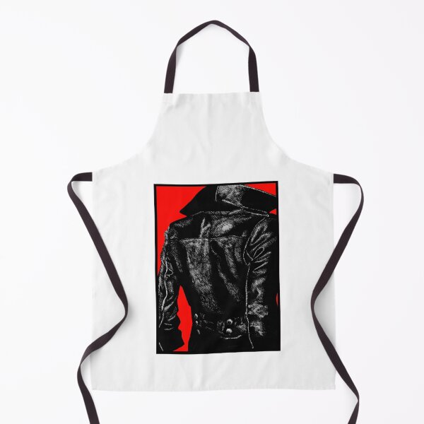 Item preview, Back of leather jacket over red background designed and sold by Olivia Braunsteiner.