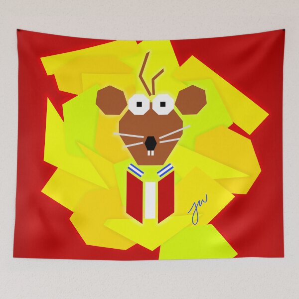 Item preview, Geometric Rizzo the Rat (version 1/2 - full background) designed and sold by Jessiwins19.