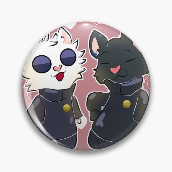 Item preview, Pink Gojo Cat and Geto Cat JJK SatoSugu designed and sold by birbjoanna.
