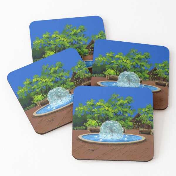 Item preview, Naperville, Illinois, Dandelion Fountain along the Riverwalk, Painting the Town Series designed and sold by GalleryTrio.
