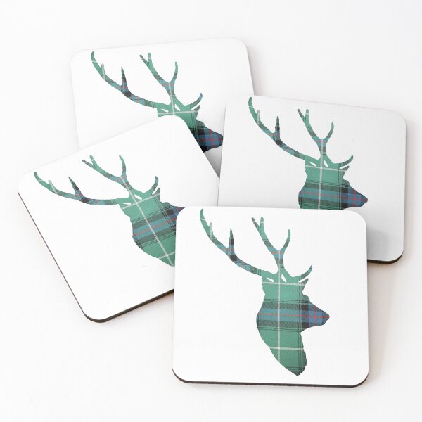 Item preview, Stag in MacDonald of the Isles Hunting Tartan designed and sold by Murph's Images.